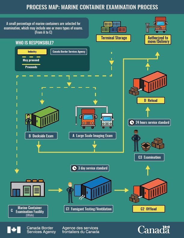 marine container examination process